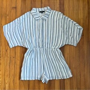 Lulus Striped Blue and White Romper